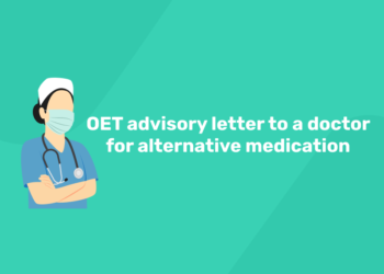 OET advisory letter to a doctor for alternative medication