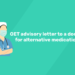 OET advisory letter to a doctor for alternative medication