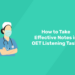 How to Take Effective Notes in OET Listening Tasks