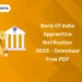Bank of India Apprentice Notification 2025 - Download Free PDF
