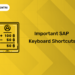 Important SAP Keyboard Shortcuts