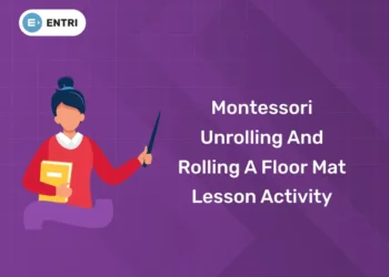 Montessori Unrolling and Rolling a Floor Mat Lesson Activity