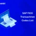 SAP FICO Transactrion Codes List