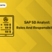 SAP SD Analyst Roles and Responsibilities