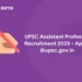 UPSC Assistant Professor Recruitment