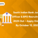 South Indian Bank Junior Officer & BPO Recruitment 2025 Out – Apply Online by October 15, 2025