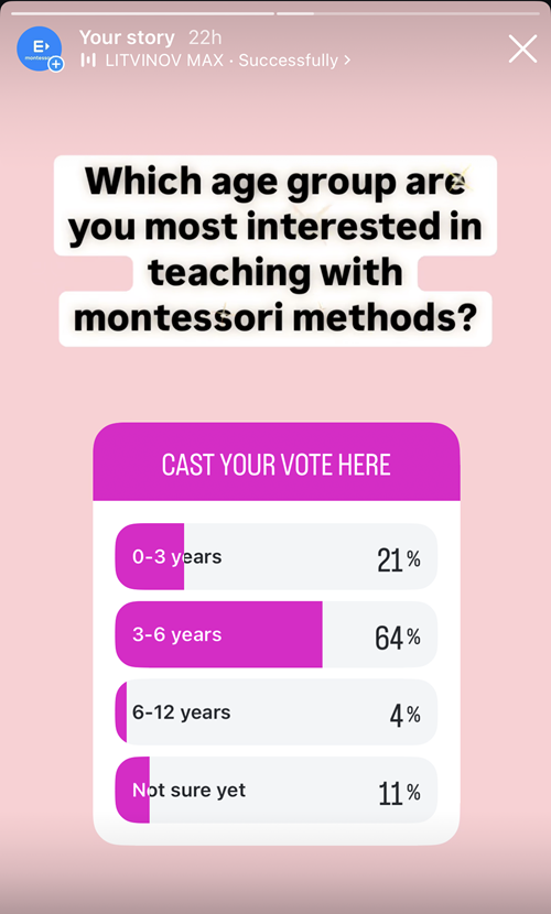 Which age group are you most interested in teaching with Montessori methods