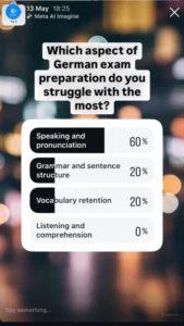challenges of german exam preparation insta result