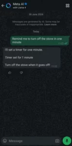 meta AI schedule actions