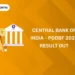 CENTRAL BANK OF INDIA - PGDBF 2025RESULT OUT