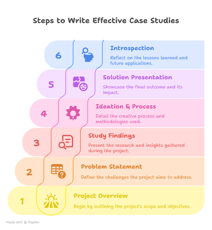 How to Write Case Studies for Self-Initiated Projects in a portfolio - visual selection