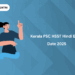 Kerala PSC HSST Hindi Exam Date 2025