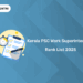 Kerala PSC Work Superintendent Rank List 2025: PDF, Link
