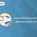 Kerala PSC Assistant Prison Officer Answer Key 2025