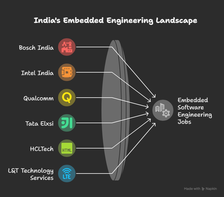 Top Companies Hiring Embedded Software Engineers in India