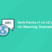 Verb Forms v1 v2 v3 v4 v5