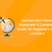 verb forms in German
