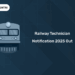 RRB CEN 02/2025 Notification PDF: 6238 Technician Vacancies
