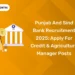 Punjab and Sind Bank Recruitment 2025 Apply for Credit & Agriculture Manager Posts