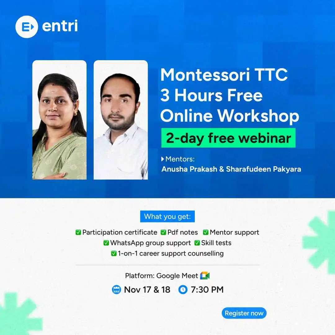 Montessori TTC 2-Day Free Workshop