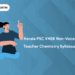 Kerala PSC VHSE Non-Vocational Teacher Chemistry Syllabus 2026