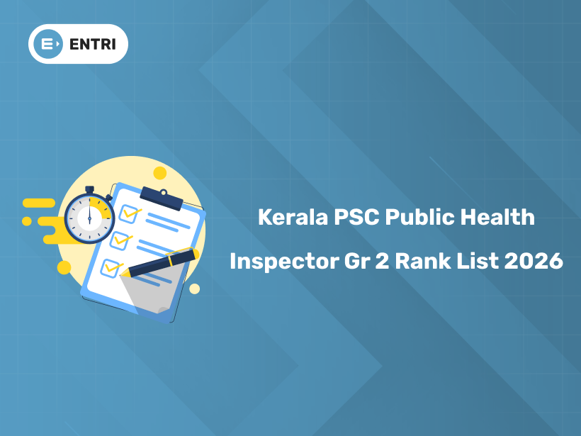 Kerala PSC Public Health Inspector Grade 2 Rank List 2026 PDF