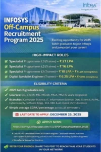 infosys off-campus recruitment