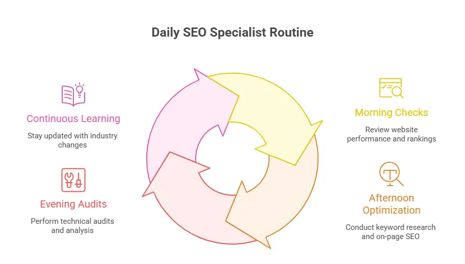 Daily Routine of an SEO Specialist - visual selection