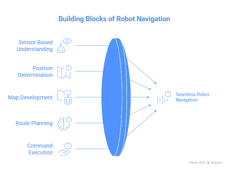 Core elements of Robot Navigation