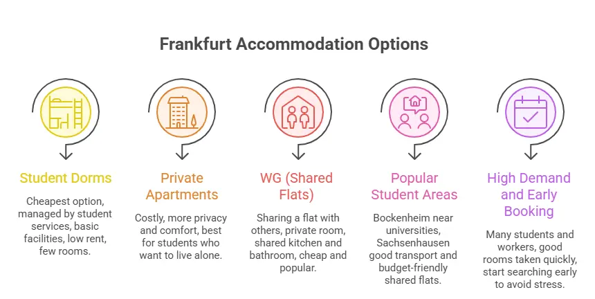 Accommodation Costs in Frankfurt - visual selection