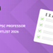Kerala PSC Professor Shortlist 2026 – PDF, Cut Off & Verification Details