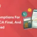 ACCA Exemptions For CA Inter, CA Final, And CA Qualified