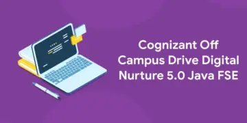 cognizant off campus drive digital nurture 5.0 java fse