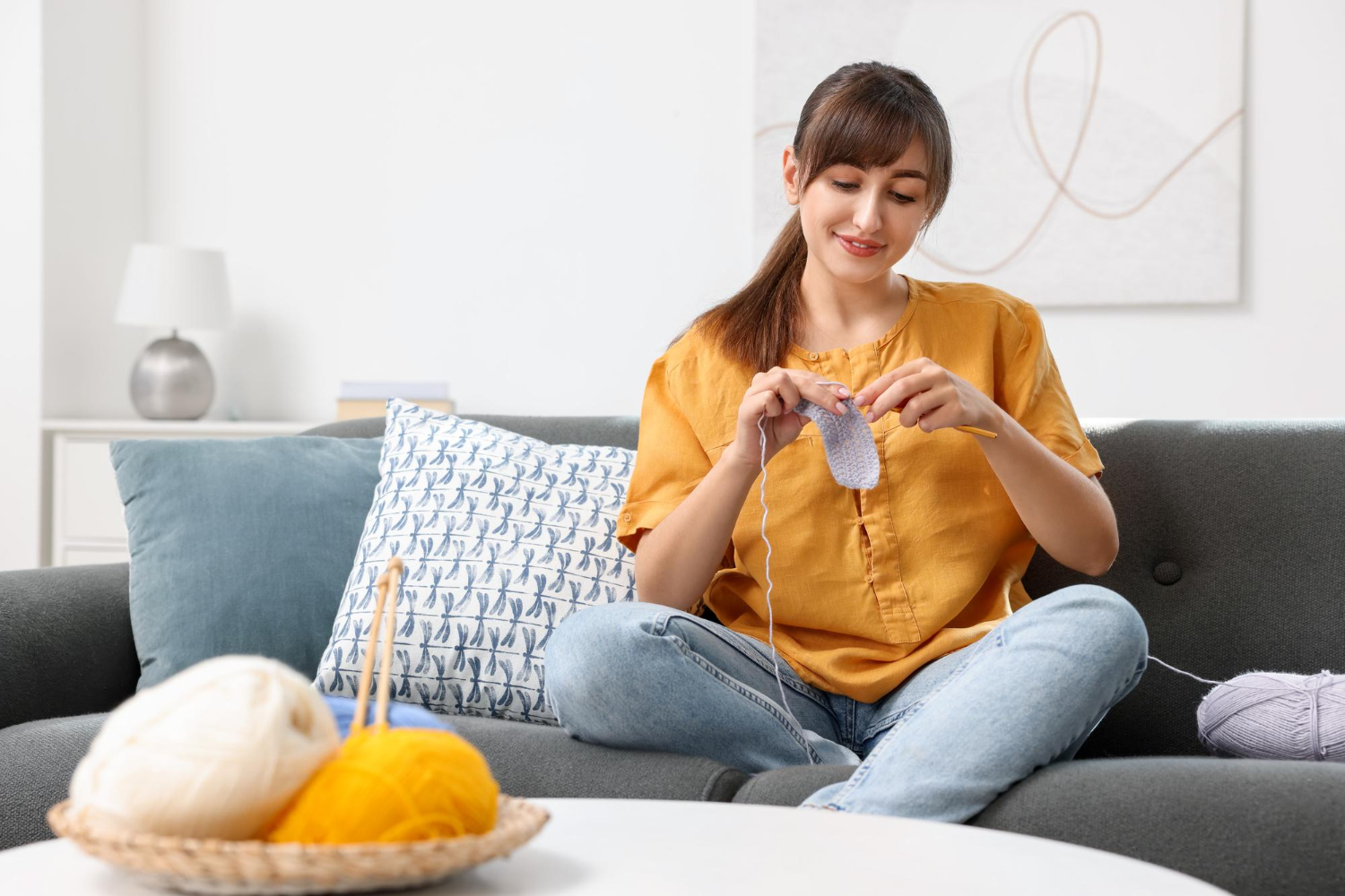 Crocheting at Home