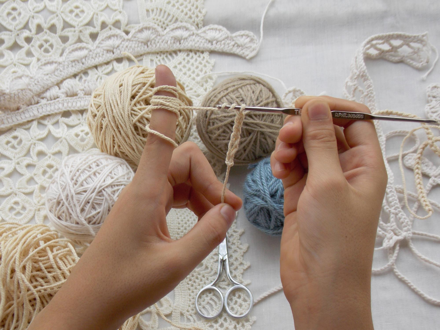 Crocheting at Home