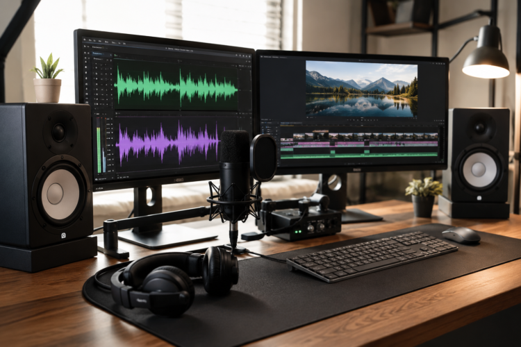 Modern-audio-and-video-editing-setup
