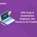 HPE Tools & Automation Engineer Job Vacancy for Freshers