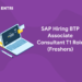 sap hiring btp associate consultant