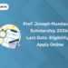 Prof. Joseph Mundassery Scholarship 2026 Last Date, Eligibility & Apply Online