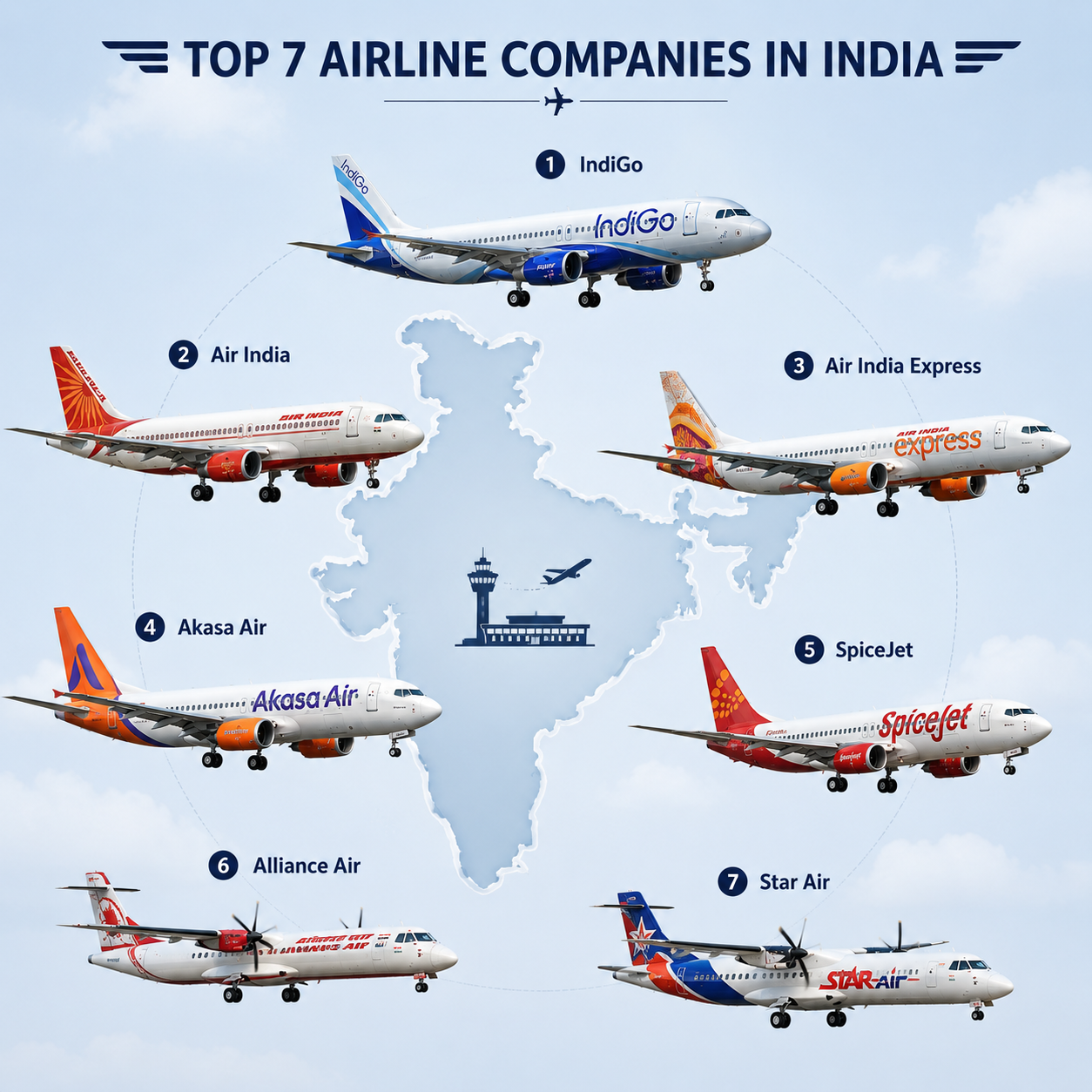 Top Airline Companies of India
