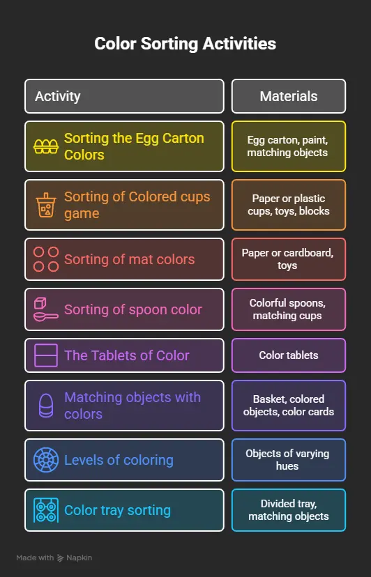 DIY Colour Sorting Games for Toddlers