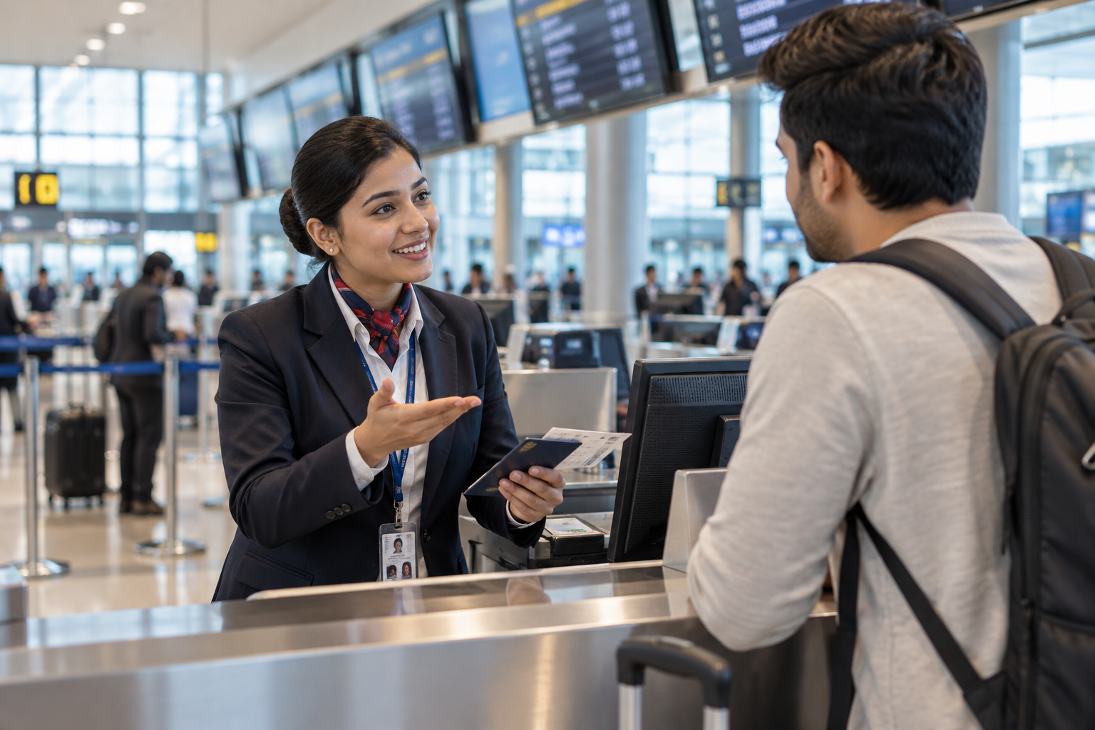 Friendly-Airport-Check-In-Assistance