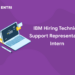 ibm hiring technical support representative intern