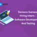 siemens gamesa hiring intern software development and testing