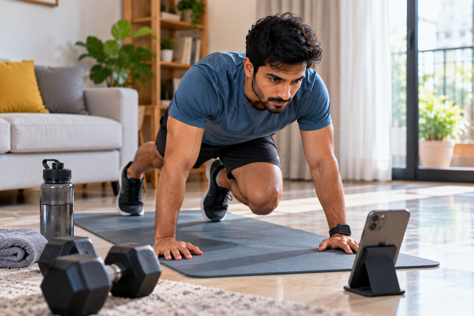 Focused-Home-Workout-in-a-Bright-Living-Room