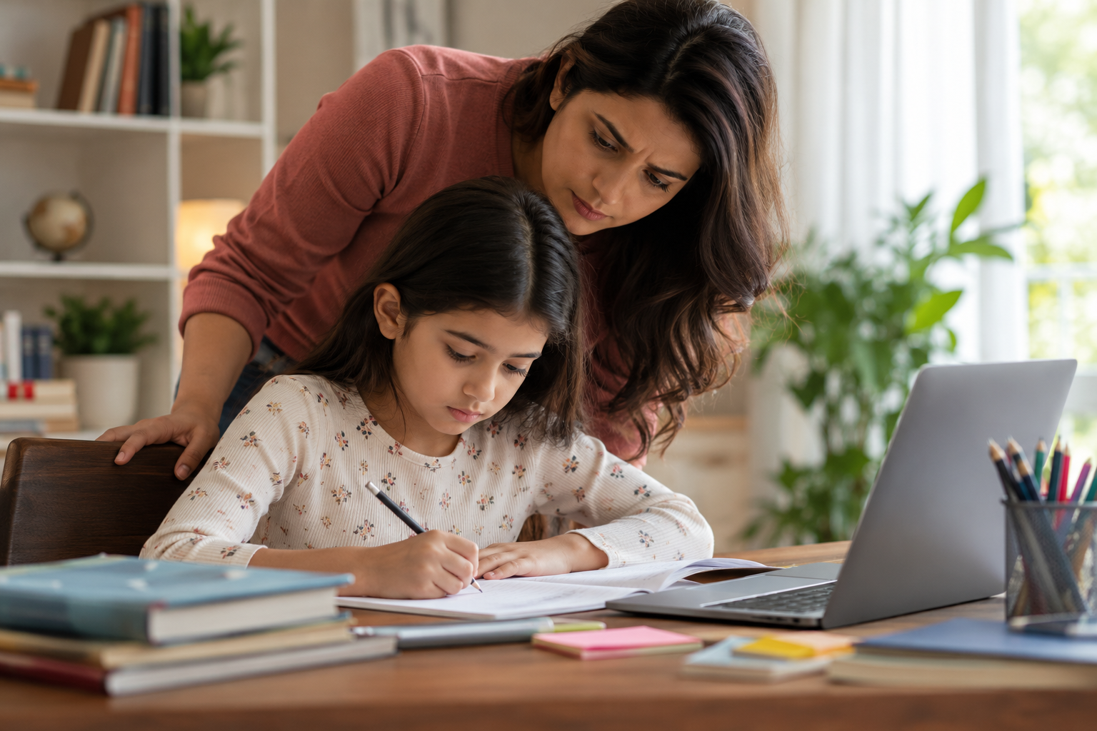 Mother-and-Daughter-Study-Together