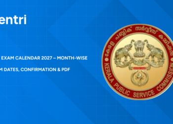 Kerala PSC Exam Calendar 2027 with month-wise exam dates