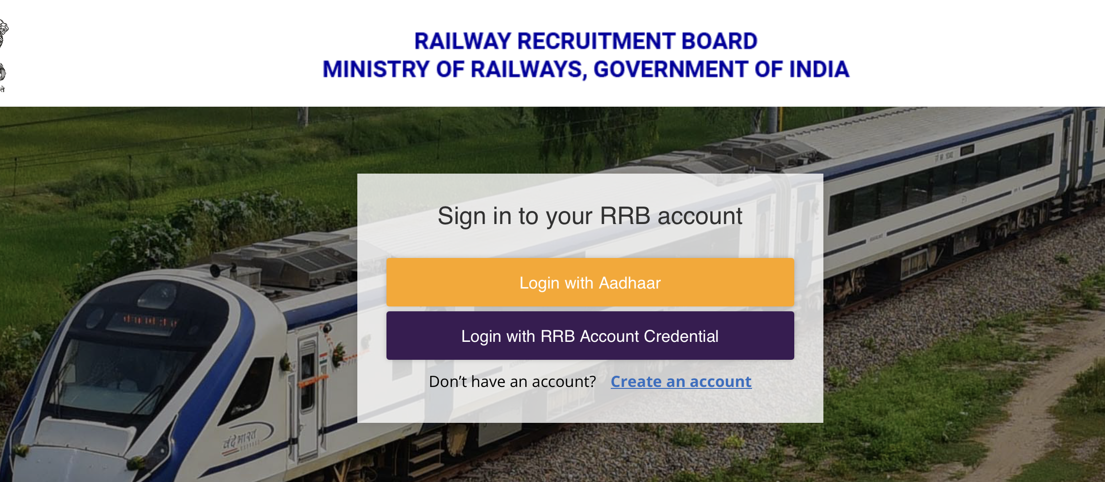 rrb login